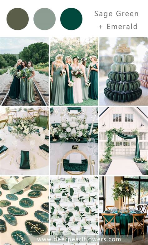 does sage green and emerald green go together
